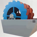 Small Bucket Wheel Sand Washer 2700KG Silica Sand and Gravel Cleaning Machine for Mining Aggregates