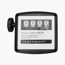 FM-120-2 120LPM Aluminum Alloy 1Inch 4-Digital Mechanical Fuel Transfer Oil Gasoline Diesel Flow Meter