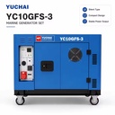 SCDC Yuchai YC10GFS-3 10kW Silent Diesel Generator Single Cylinder Air Cooled Electric Start Backup Power Home Use Generator Set