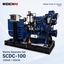 SCDC-100 Weichai WP6 6 Cylinder Marine Generator Set 100kW 125KVA 1500RPM Water Cooled for Auxiliary Power Cargo Vessel Workboat
