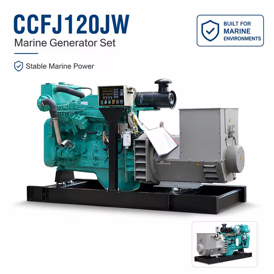 SCDC Cumm CCFJ120JW 6CTA8.3 Series Marine Generator Set 120kW 150KVA 1800RPM Water-Cooled EPA Tier2 Electric Start