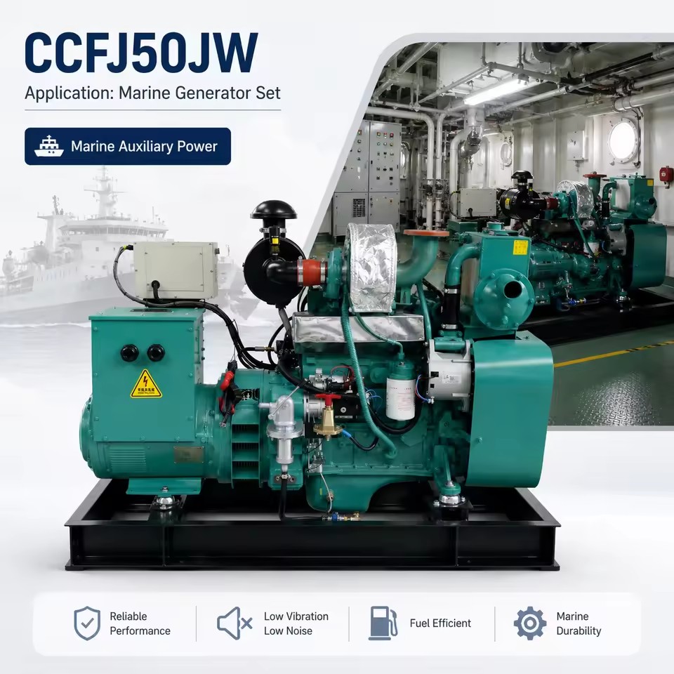 SCDC Cumm CCFJ50JW 4BTA3.9 Series Marine Generator Set 50kW 65.5KVA 1800RPM Turbocharged Water-Cooled EPA Tier2 Electric Start