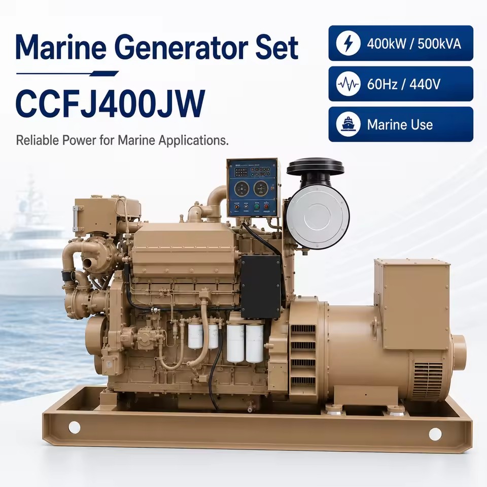 SCDC Cumm CCFJ400JW KTA19 Series Marine Generator Set 400kW 500KVA 1800RPM Water-Cooled EPA Tier2 Electric Start