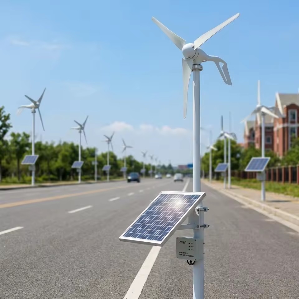 12V / 24V 300W Horizontal Axis Residential Complementary Wind and Solar Energy Wind Turbine Generator for Home Street Light Use