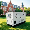 High Quality 3 Phase 4 Wire Electric Soundproof Standby Power Outdoor Canopy 5kw 12kva Portable Silent Diesel Generator