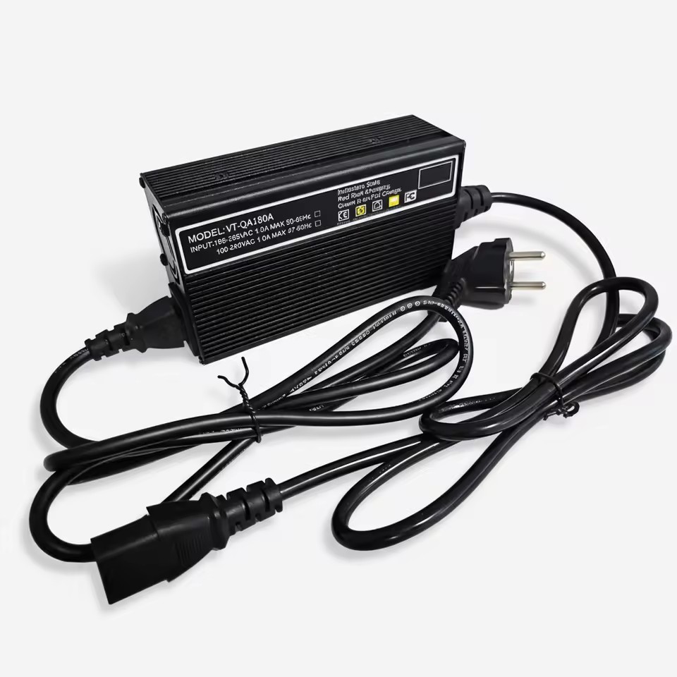 180W Smart Battery Charger 12V 24V 36V 48V 60V 72V LiFePO4 Lithium Lead Acid Charger for Golf Cart EV Factory Supply
