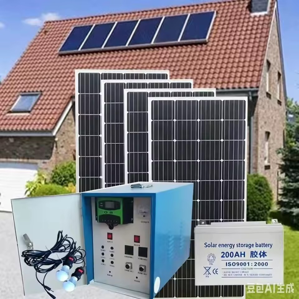 600W-3000W Solar Power Generator Portable Solar Power Station 200AH LiFePO4 Battery Solar Panel Home Camping Emergency Use
