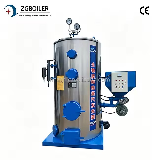 Spot Vertical Biomass Steam Boiler Stainless Steel Automatic Energy Saving Agricultural Forestry Pellet Fuel Industrial Use