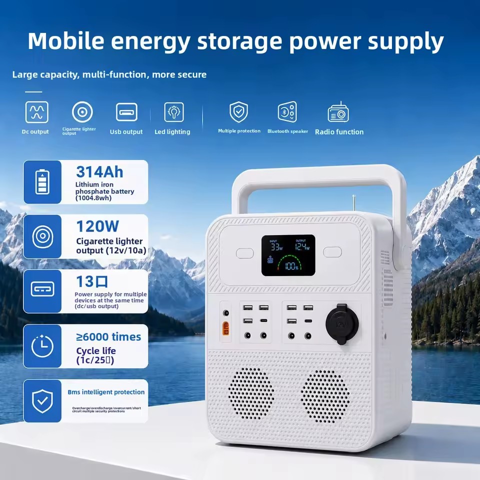 DJ8 120W 1000WH Solar Car Generation System Lithium Ion Battery 220V AC/DC Output MPPT Controller Pure Sine Wave Au