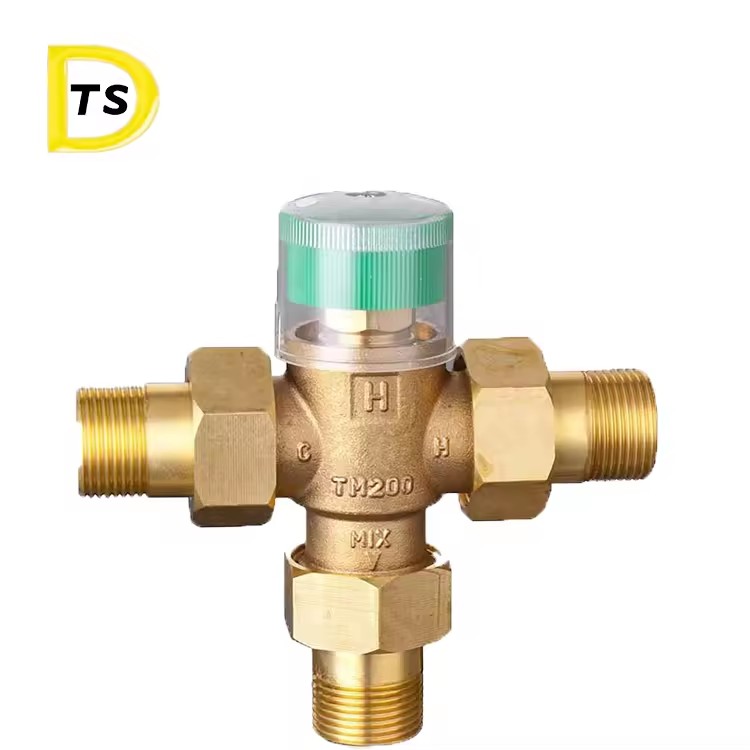 TDS TSD-HSF Brass 1 Inch Threaded Constant Temperature Three Way Water Mixing Valve with 4/6 Minute Loosening