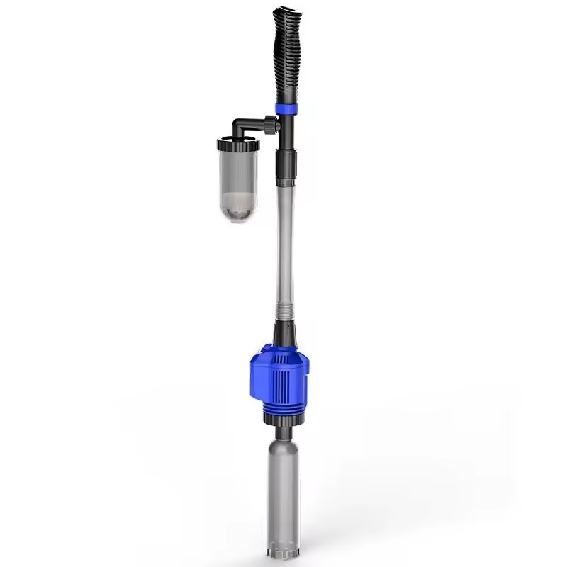 220V Electric Aquarium Syphon Operated Fish Tank Sand Washer Cleaner Powerful Suction Vacuum Gravel Water Changer Siphon Plastic
