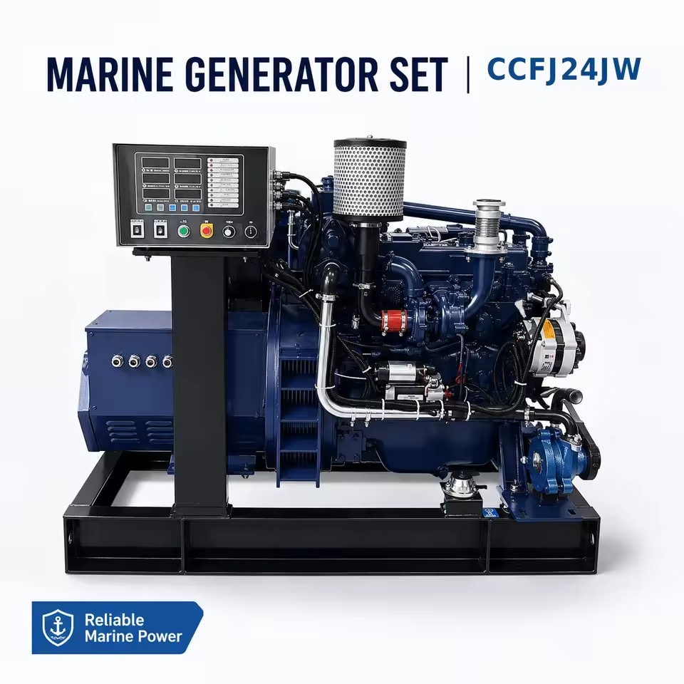 SCDC Weichai CCFJ24JW WP2.3 Series 4 Cylinders Marine Generator Set 24kW 30kVA Seawater Cooling Marine Diesel Generator for Boat