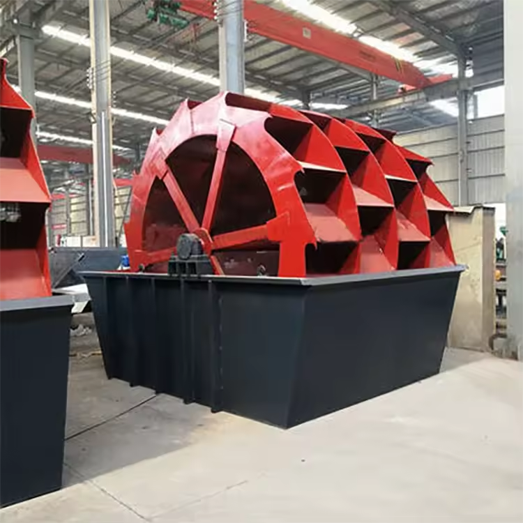 Gear Wheel Bucket Sand Washing Machine AC Motor 120-180 TPH Capacity 1 Year Warranty Easy Operate Silica Washing