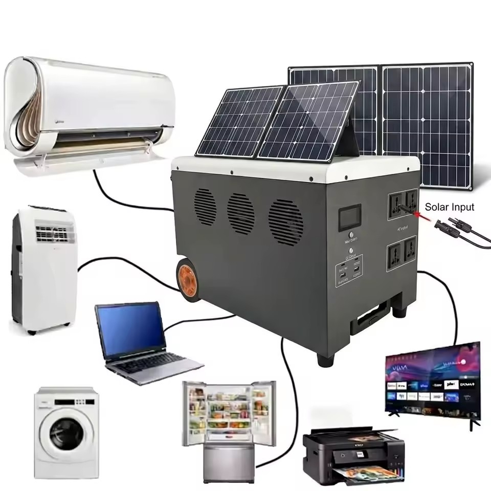 2400w Lifepo4 Battery Bank Outdoor Portable Power Station Home Energy Storage Emergency Lithium Backup Supply Solar Generator