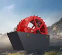 Portable Mini Wheel Sand Washer 30-80t/h Capacity Gold Washing Machine and Ore Cleaning Equipment