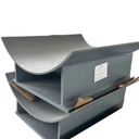 Sliding supports, available in two materials: welded stainless steel and carbon steel, customizable according to specifications.