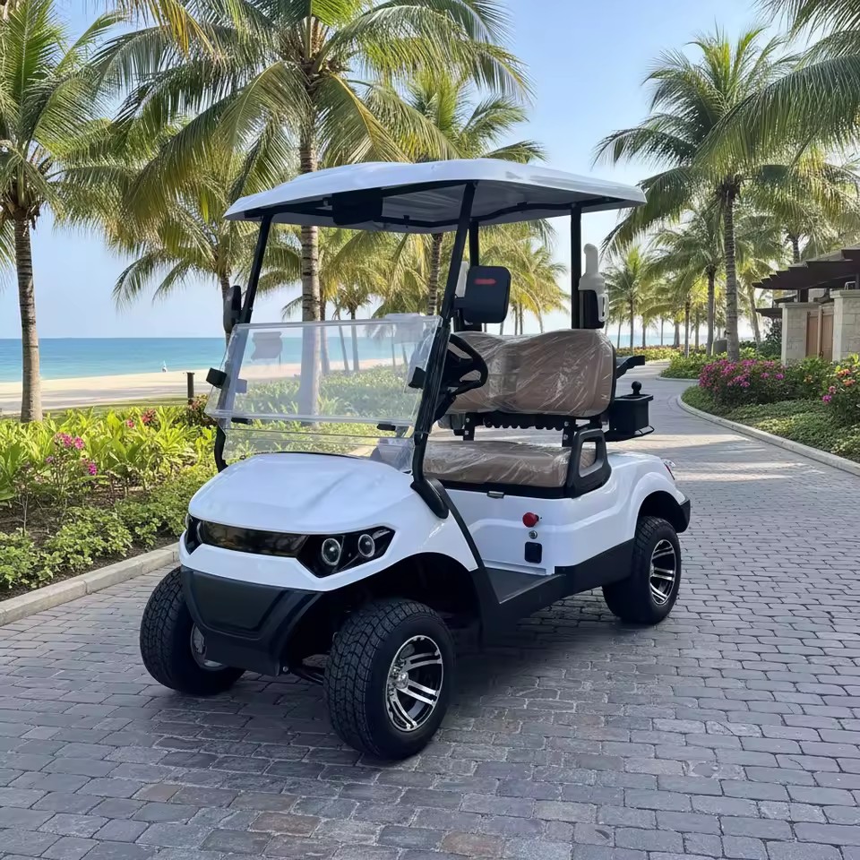 Multi-function Electric Golf Cart Sand Bucket Ball Washer Insulated Box Rainproof Curtain 30km Range for Golf Courses