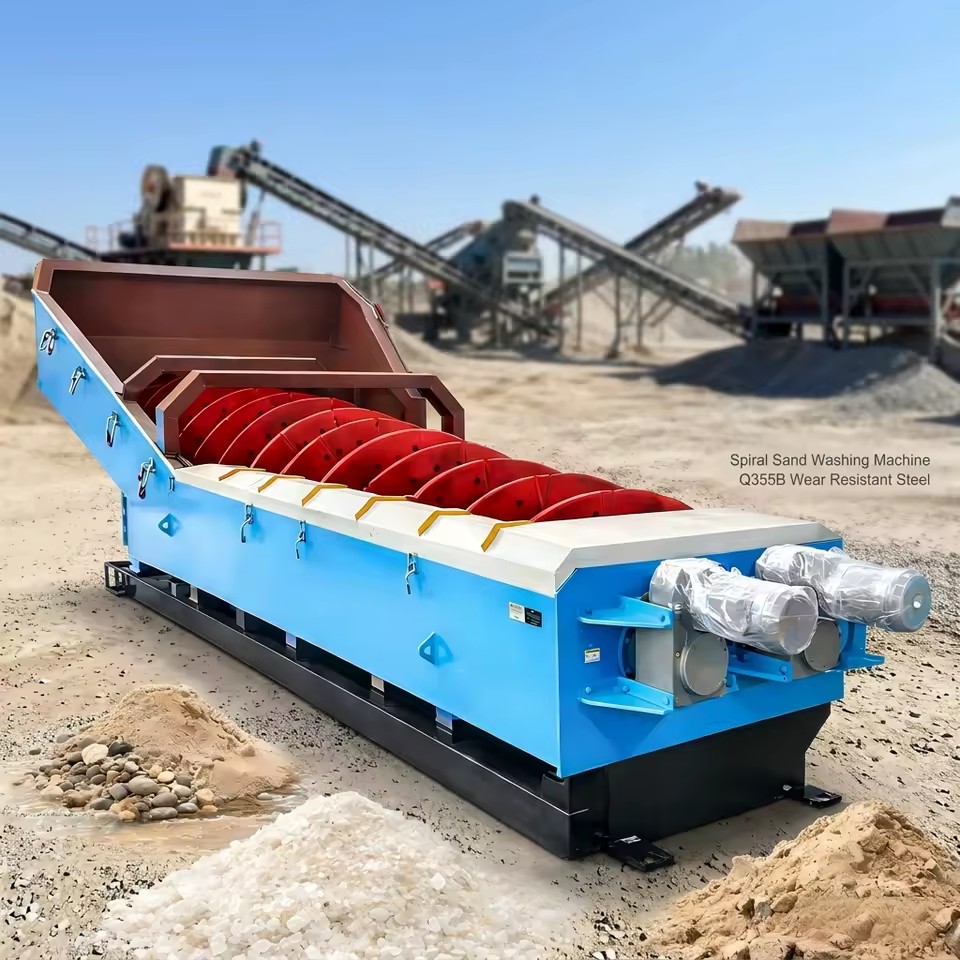 ` Q355B Spiral Sand Washing Machine Artificial River Sand Washer Low Fine Sand Loss`