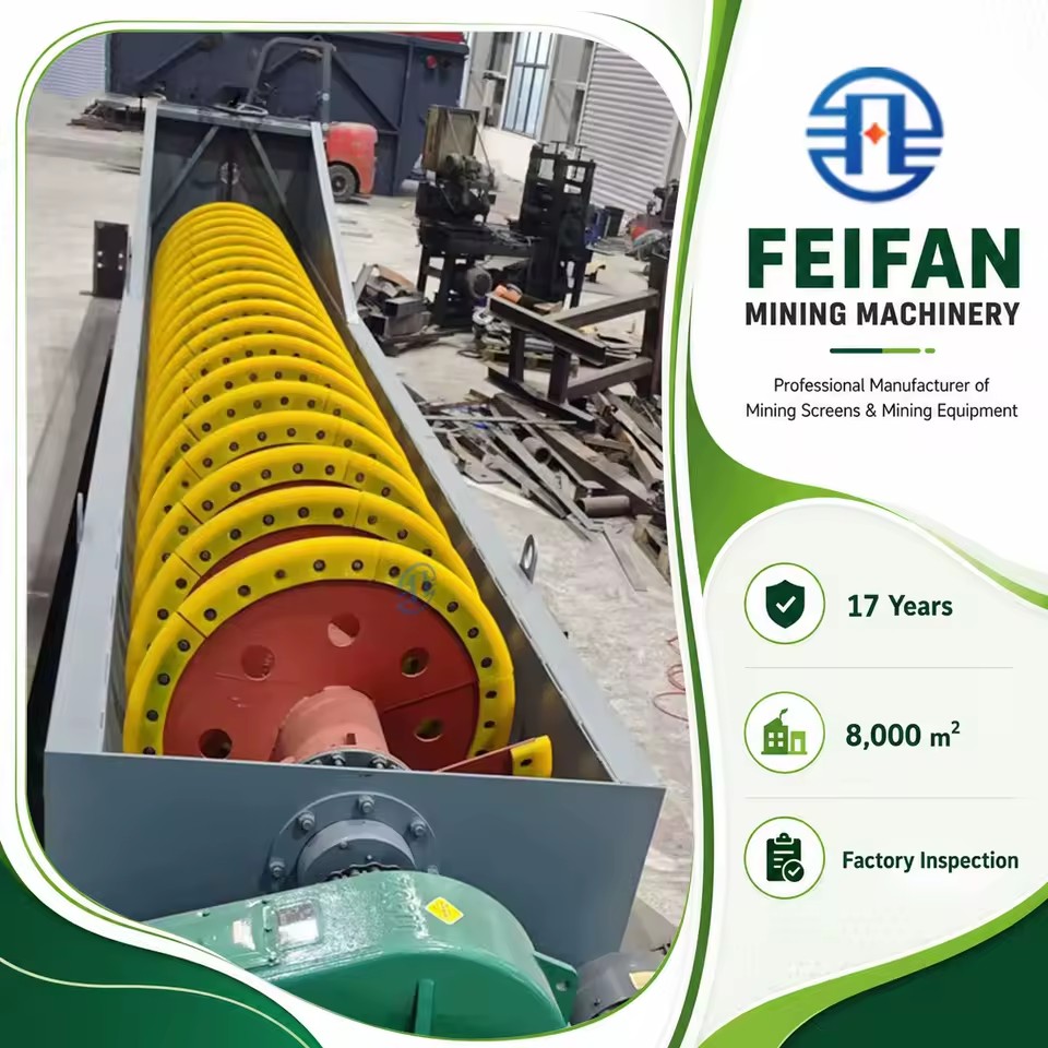 OEM High Recovery Single Shaft Gold Mineral Cleaning Equipment Customized Industrial Production Spiral Sand Washer