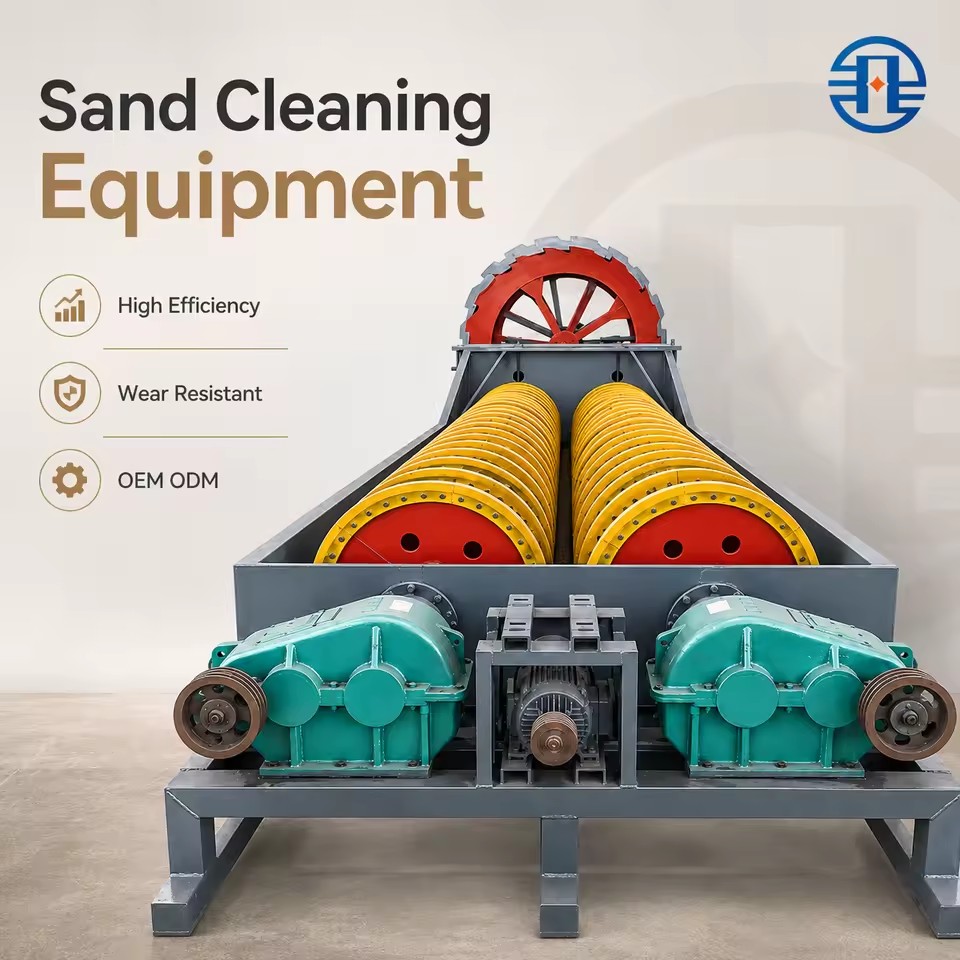 OEM High Strength Dual Helix Quartz Mineral Spiral Sand Washing Machine with Pump Fully Automatic PLC Control