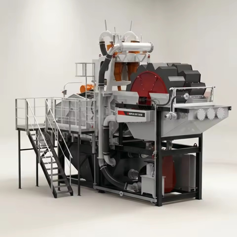 High Cleaning Efficiency NFLG Stationary FW Series AC Motor Double Screw Sand Washer Machine PLC Gearbox 160-200t/h Capacity for