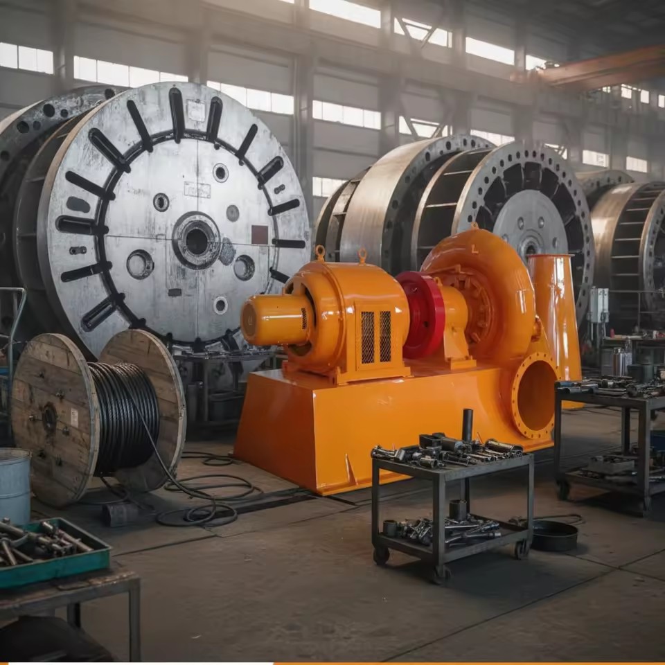 Low Water Head Francis Turbine Generator 50KW Stainless Steel Runner ISO9001 CE Certified Small Hydro Turbine