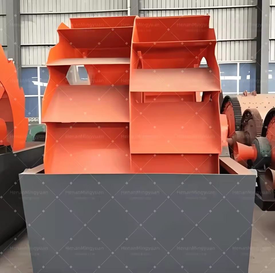Professional Wheel Sand Washer with Gear Pump AC Motor 20-50t/h Capacity for Mining River Sand Cleaning and Dewatering