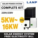 Off Grid Hybrid Solar Panels System With Low Voltage Battery and Inverter 5kW 10kW 16kW Solar Energy Storage System Complete Kit