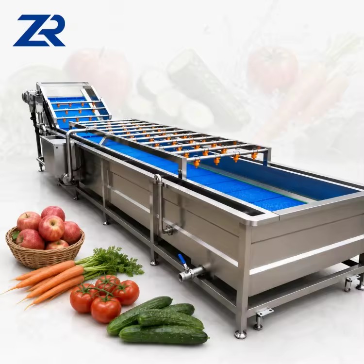 Industrial Bubble Washer for Fruits and Vegetables Hotel-Suitable Fruit and Vegetable Cleaning Machine Line