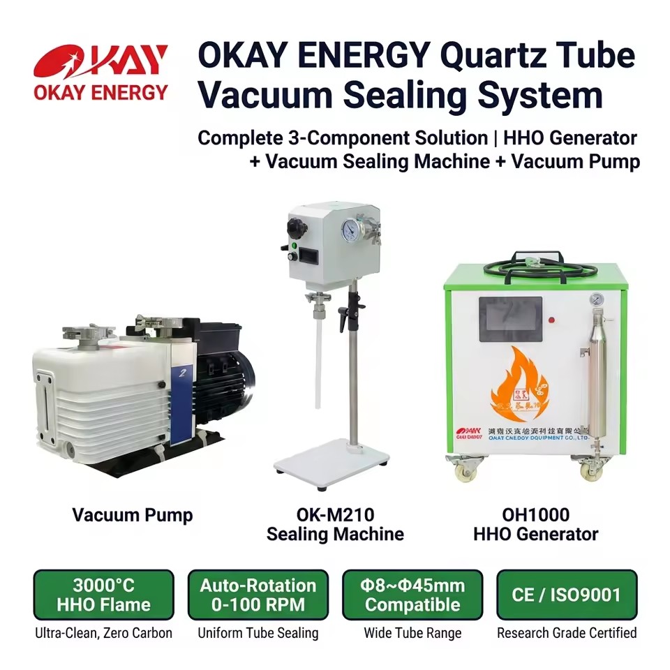 OH1000 Oxyhydrogen Generator Quartz Ampule Vacuum Tubing Sealing Physics Chemistry Lab Equipment