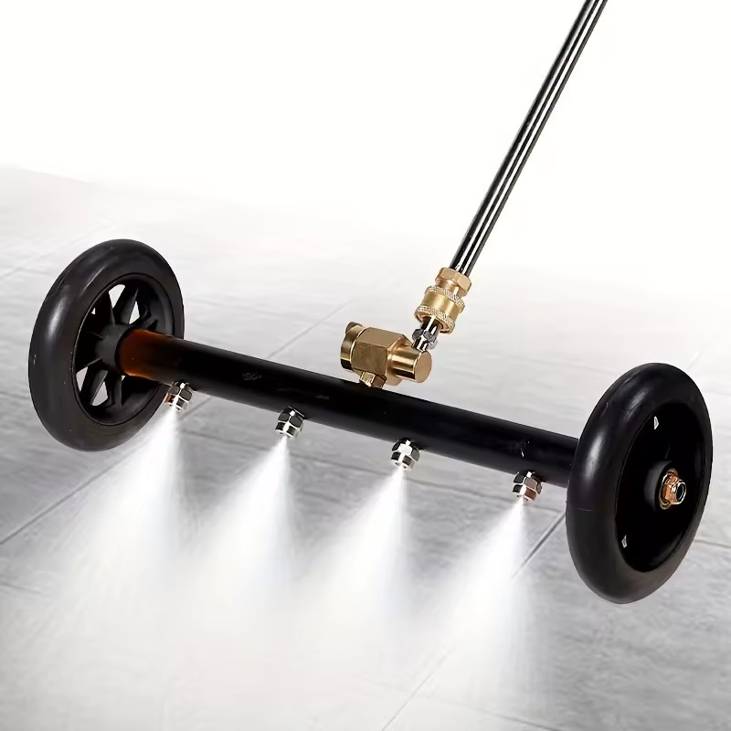 Electric 4000PSI High-Pressure Car Chassis Ground Cleaner Adjustable Up/Down 4 Outlets 3 Delay Rods 1/4 Quick Coupler Courtyard