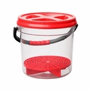 Custom Logo Transparent Clear Bucket Auto Detailing Car Wash Bucket With Sealed Lid and Grit Guard