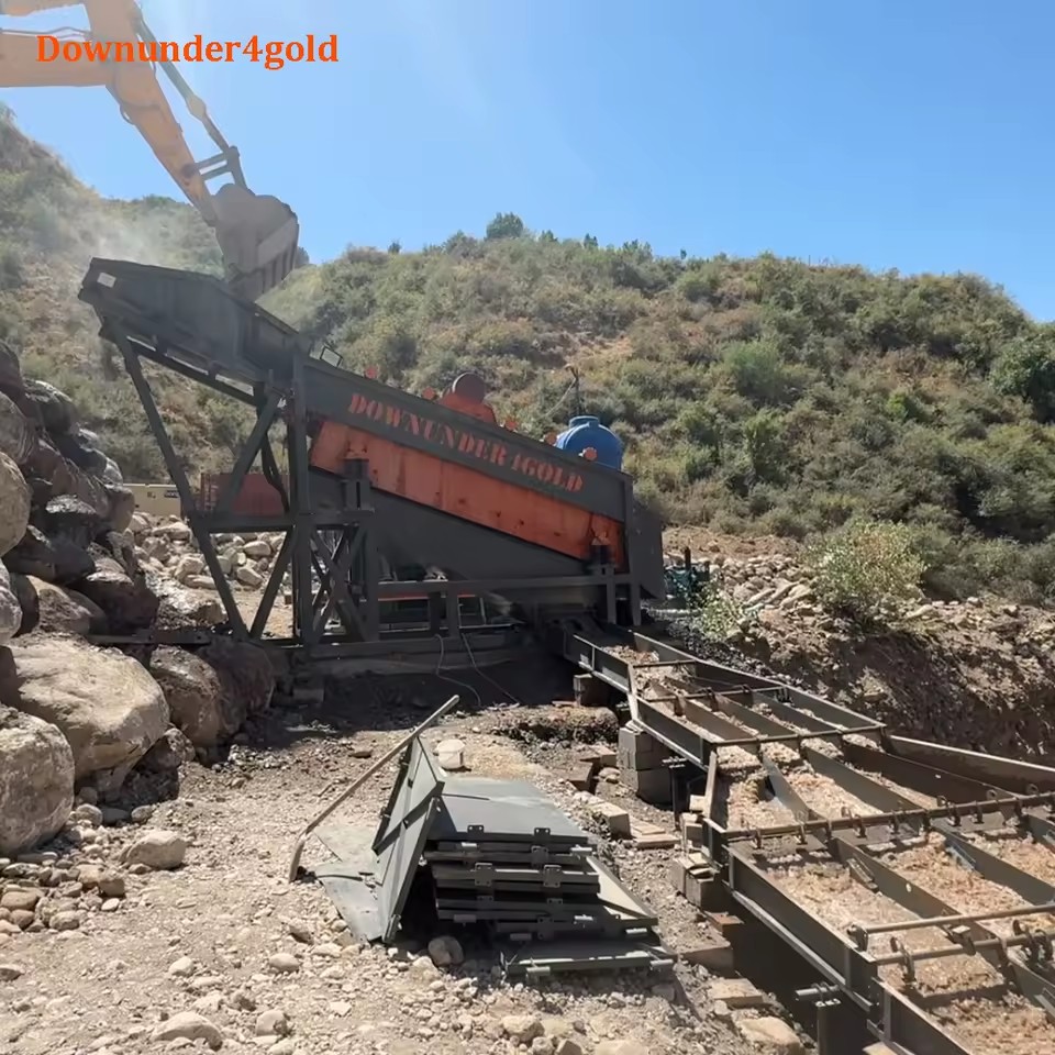 High Durability Portable Gold Shaker Deck Large-scale Sluice Box Gold Wash Plant with Gold Separation for Desert Gold Mining