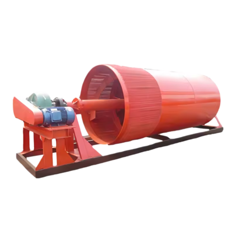 High Quality Drum Stone Washer Wheel Sand Washer with Gear 40-150t/h Capacity 15kw AC Motor 10-13r/min Screw Speed