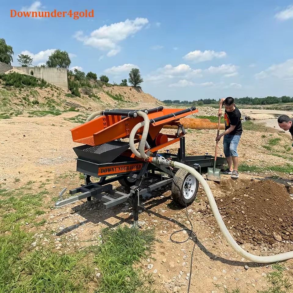 High Recovery Ratio Gold Shaker Deck Screen Mini Portable Gold Washing Plant Sluice Box with Anti-Erosion for Fine Gold Capture