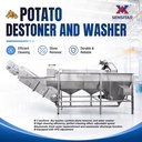 10T/H Multifunctional Potato Destoner & Washer Removes Stones,clay & Sand for Potato Processing Lines