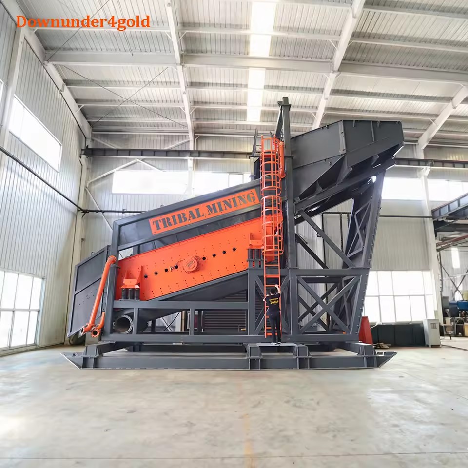 High Scrubbing Power Gold Shaker Deck Screen 500 Tons/Hour Alluvial Gold Washing Plant with Mercury Free for Stream Gold Panning