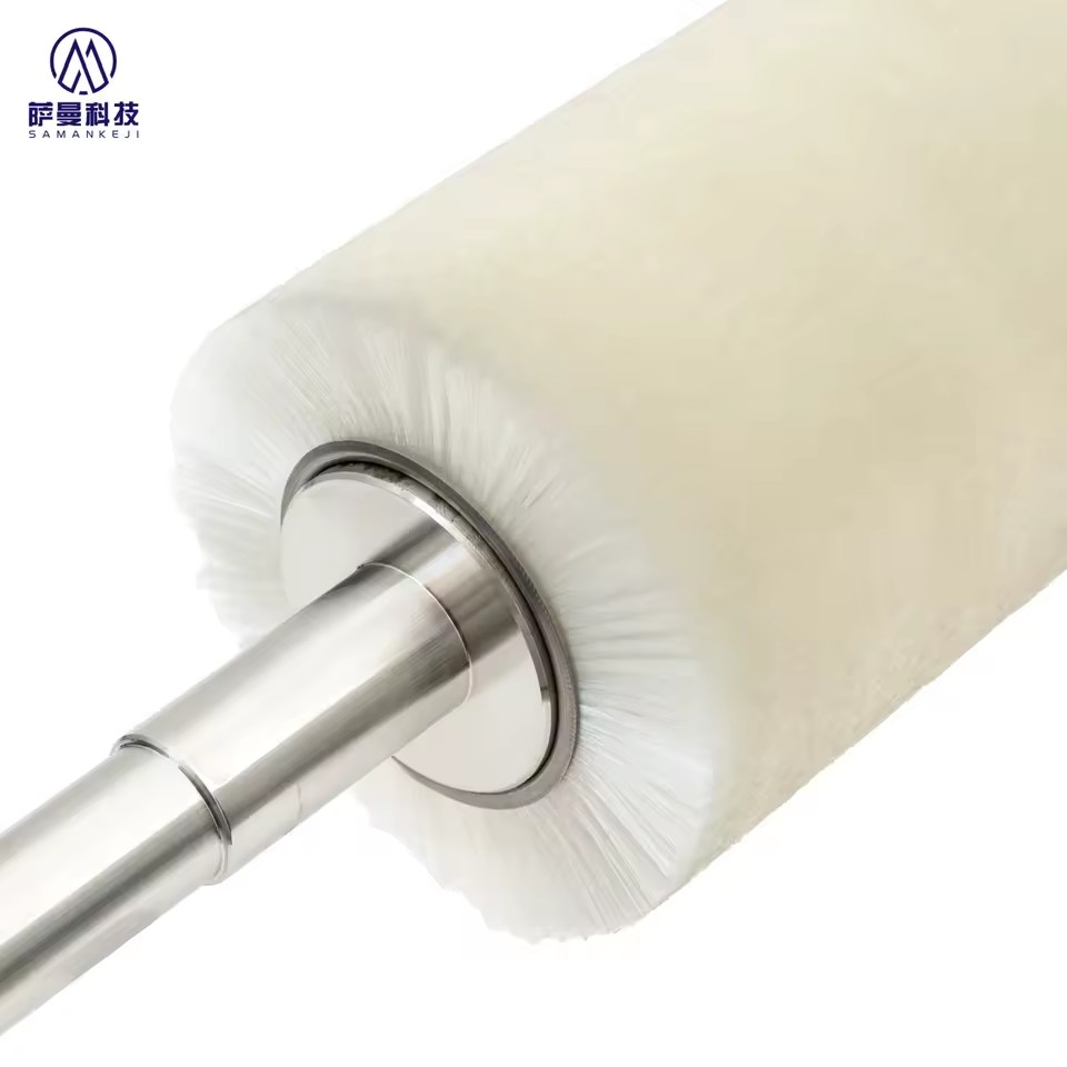 Industrial Nylon Bristle Spring Roller Brush Spiral Coil Brush for Dusting