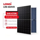 High Quality Solar Panel Longi Brand Himo X10 Bifacial Pv Module with Dual Glass 640W 645W 650W 655W 660W 665W LR8-66HVD