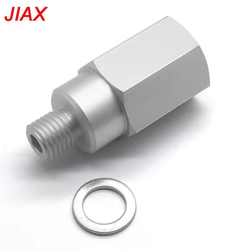 CNC Machined AL6061 Coolant Temp Sensor Adapter M12x1.5 Male to 1/2NPT Female Extended Fitting for LS Series Engine Swap