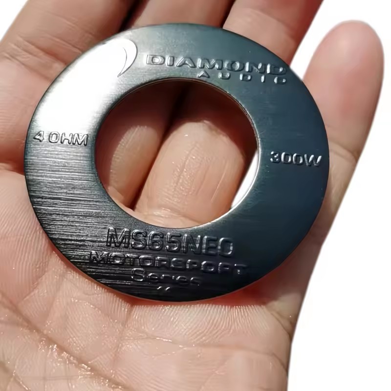 Audio Knob Washer Mirror Aluminum Custom Made Sand Blasted Oxidation Silk Screen Font Punch Effect Nameplate