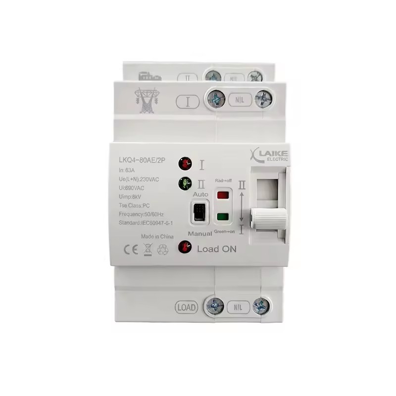 Smart Manual 2P 63A 220V Single Phase Two-way UPS Generator Infrequent Changeover Household Use ATS Automatic Inverter Transfer