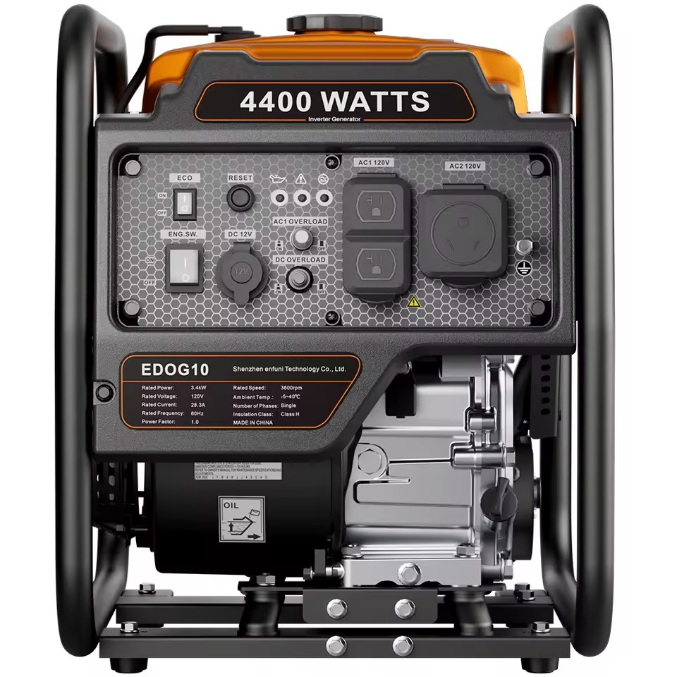 4400W Peak Open Frame Inverter Generator Portable Power Equipment for Construction and Jobsite Use