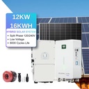 12KW 16KWH Full Kit Solar System Split Phase Hybrid Deye Inverter 51.2V LifePO4 Battery Mono Panel Home Use