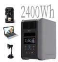 Large Capacity Expandable Portable Power Station Solar Generator 2400Wh with MPPT Flashlight & Cigar Lighter