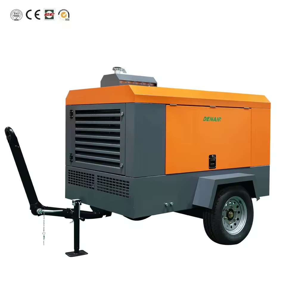 185cfm Skid diesel Jack Hammer air Compressor 280 Cfm