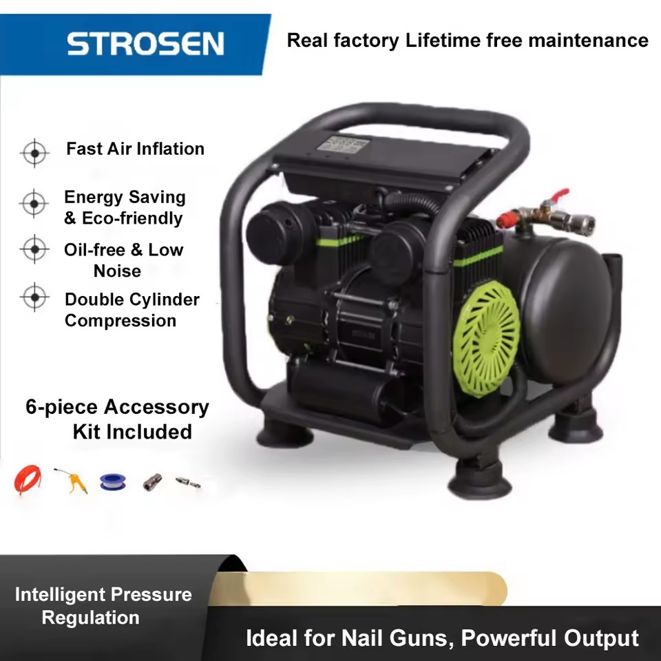 Smart Nail Gun - Specialized for Woodworking Steel Nails - 220V Household High-Pressure Compact Portable Air Pump