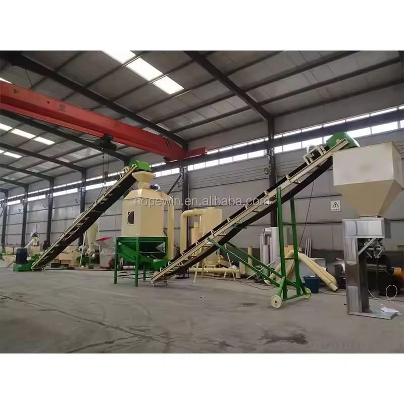 New Automatic Peanut Coconut Rice Husk Straw Grass Fuel Briquette Machine Biomass Pellet Mill Wood Pellet Machine Line