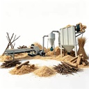 CE Industrial Wood Shredder with Cyclone - Dust Free for Charcoal Briquette Plant