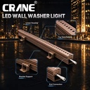 Outdoor LED Wall Washer IP66 Waterproof DMX RGB RGBW LED Linear Washer Light for Architectural Building Facade Lighting